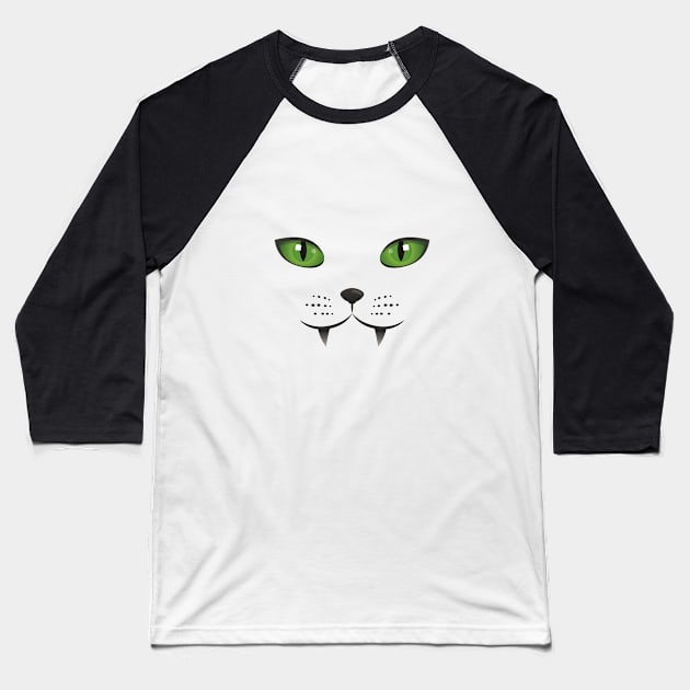 black Cat Baseball T-Shirt by mutarek